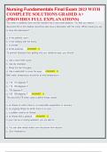 Nursing Fundamentals Final Exam 2023 WITH COMPLETE SOLUTIONS GRADED A&plus; &lpar;PROVIDES FULL EXPLANATIONS&rpar;