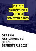 STA1510 ASSIGNMENT 3 SEMESTER 2 2023