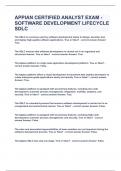 APPIAN CERTIFIED ANALYST EXAM - SOFTWARE DEVELOPMENT LIFECYCLE SDLC&vert;UPDATED&VERIFIED&vert;100&percnt; SOLVED&vert;GUARANTEED SUCCESS