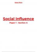 Detailed Essay Plans covering all topics Social Influence topics 