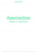 Detailed essay plans covering all topics in Approaches (AQA A-Level Psychology)