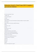 Bahamian Social S&period; Final Exam 2023 Complete &vert; guaranteed solutions