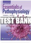 Porth's Essentials of Pathophysiology 5th edition Norris Test Bank (Complete solutions)