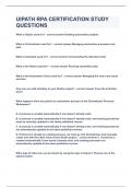 UIPATH RPA CERTIFICATION STUDY QUESTIONS&vert;UPDATED&VERIFIED&vert;100&percnt; SOLVED&vert;GUARANTEED SUCCESS