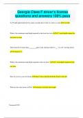Georgia Class F driver&rsquo;s license questions and answers 100&percnt; pass
