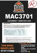 MAC3702 Assignment 1 (COMPLETE ANSWERS) Semester 2 2023 (752818) - DUE 21 July 2023