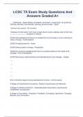 LCDC TX Exam Study Questions And Answers Graded A&plus;