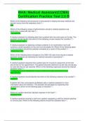 NHA&colon; Medical Assistant&lpar;CCMA&rpar; Certification Practice Test 2&period;0 B COMPLETE SOLUTIONS LATEST UPDATE 2023&vert;2024