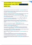 Actual ISSA CPT Final Exam&vert;95questions with 100&percnt; Correct Answers latest test