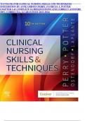 TEST BANK FOR CLINICAL NURSING SKILLS AND TECHNIQUES 10TH EDITION BY ANNE GRIFFIN PERRY, PATRICIA A. POTTER CHAPTER 1-43 COMPLETE GUIDE|QUESTIONS AND CORRECT ANSWERS 100% CORRECT|A+ GUARANTEED (2023-2024)
