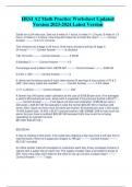 HESI A2 Math Practice Worksheet Updated  Version 2023-2024 Latest Version
