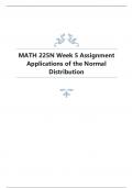 MATH 225N Week 5 Assignment Applications of the Normal Distribution.