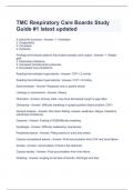 TMC Respiratory Care Boards Study Guide #1 latest updated 