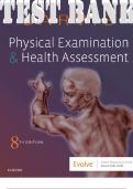 TEST BANK for Physical Examination and Health Assessment 8th Edition by Carolyn Jarvis ISBN-13 978-0323532013. (All Chapters 1-32 in 391 Pages)