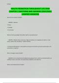 HEALTH PROMOTION THROUGHOUT LIFE SPAN CHAPTER 1 QUESTIONS AND ANSWERS &lpar;2023&sol;2024&rpar; &lpar;VERIFIED ANSWERS&rpar;