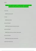 NR509 ADVANCED HEALTH ASSESSMENT QUESTIONS AND ANSWERS &lpar;2023&sol;2024&rpar; &lpar;VERIFIED ANSWERS&rpar;