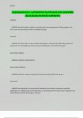 PHARMACOLOGY&colon; ANTIBIOTICS QUESTIONS AND ANSWERS &lpar;2023&sol;2024&rpar; &lpar;VERIFIED ANSWERS&rpar;
