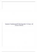Summary Fundamental PN Hesi Specialty V1 Exam &vert; All Correct Answers