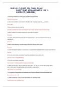 NURS 612 FINAL EXAM QUESTIONS AND ANSWERS 100 &percnt; CORRECT 