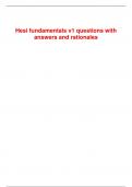 Hesi fundamentals v1 questions with  answers and rationales 2023