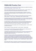 FINRA SIE Practice Test  Question and answers already passed 2023