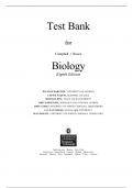 Test Bank for Campbell- Reece Biology, Eighth Edition by William Barstow, Louise Paquin, Michael Dini