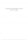 Comprehensive Pharmacology for Nursing Practice Unit 1 Edapt