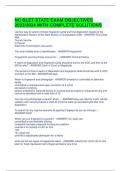 NC BLET STATE EXAM OBJECTIVES 2023-2024 WITH COMPLETE SOLUTION