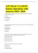 ATI TEAS 7 LATEST Science Questions with Answers 2023- 2024 
