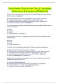 Ham Radio Technician Test &vert; Complete Questions & Answers &lpar;Rated A&plus;&rpar;