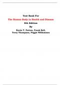 Test Bank For The Human Body in Health and Disease 8th Edition By Kevin T. Patton, Frank Bell,  Terry Thompson, Peggie Williamson| Chapter 1 – 25, Latest Edition|
