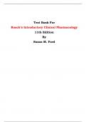 Test Bank For Roach’s Introductory Clinical Pharmacology 11th Edition By Susan M. Ford | All Chapters, Latest Edition|