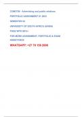 COM3708 ASSIGNMENT 01 2023 SEMESTER 02 - UNISA - ALL QUESTIONS ANSWERED PASS WITH 80%+