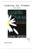 bookreport bokverslag Looking for alaska by john green