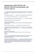 Chiropractic LAWS&comma; RULES&comma; and REGULATIONS Exam Questions with Correct Answers 