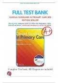 Test Bank For Clinical Guidelines in Primary Care 3rd Edition by Amelie Hollier: ISBN-13 978-1892418258, A+ guide.