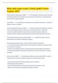 Role and scope exam 2 study guide Latest Update 2023