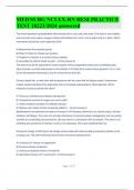 MED&sol;SURG NCLEX-RN HESI PRACTICE TEST 20223&sol;2024 answered