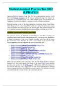 Medical Assistant Practice Test 2023&vert;2024 LATEST UPDATE RATED A&plus;