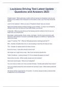 Louisiana Driving Test Latest Update Questions and Answers 2023