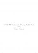 NURS 6501 Fundamentals of Nursing Week 11 Final Exam Walden University