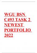 WGU BSN C493 TASK 2 NEWEST PORTFOLIO 2022