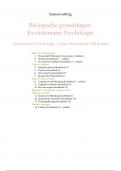 Biologische Grondslagen: Evolutionaire Psychologie: samenvatting ‘Evolutionary Psychology’ van Workman en Reader