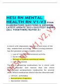 HESI RN MENTAL HEALTH RN V1-V3 EXAM  ELABORATIONS QUESTIONS & ANSWERS LATEST UPDATE 2021/2022TEST BANKS  (ALL TOGETHER) RATED A+ A client with depression remains in bed most of the day, anddeclines activities. Which nursing problem has the greatest priori