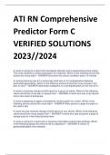 ATI RN Comprehensive  Predictor Form C  VERIFIED SOLUTIONS  2023&sol;&sol;2024
