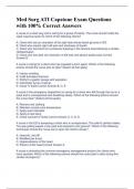 Med Surg ATI Capstone Exam Questions with 100&percnt; Correct Answers 