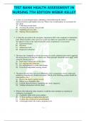 TEST BANK HEALTH ASSESSMENT IN  NURSING 7TH EDITION WEBER KELLEY 1&period; A nurse on a postsurgical unit is admitting a client following the client's cholecystectomy &lpar;gall bladder removal&rpar;&period; What is the overall purpose of assessment for this client&quest; A&rpar; Collec