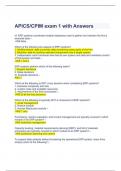 APICS CPIM exam 1 with Answers