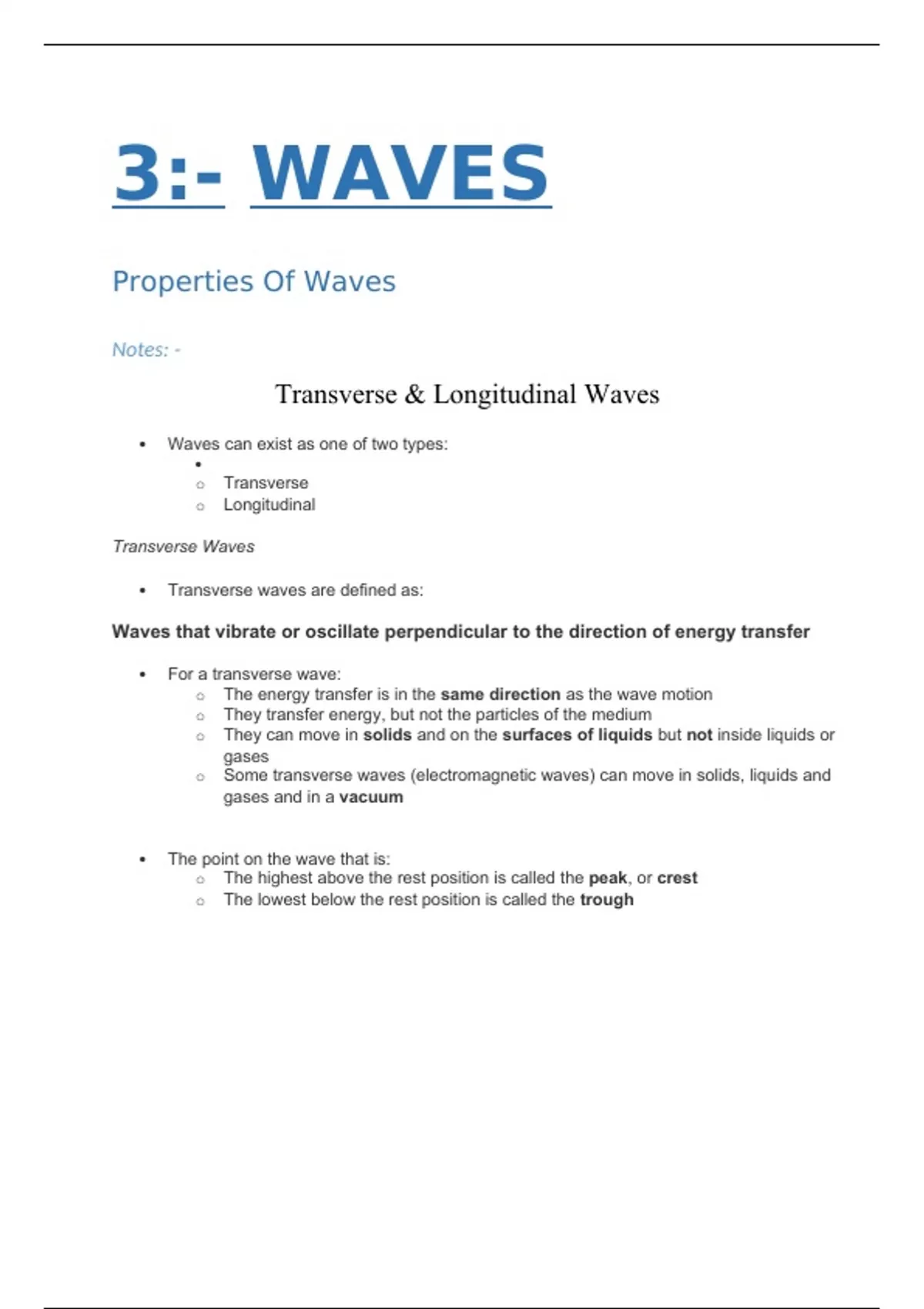Third Year Physics Notes Science Stuvia Us
