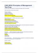 C483 WGU Principles of Management Test Prep